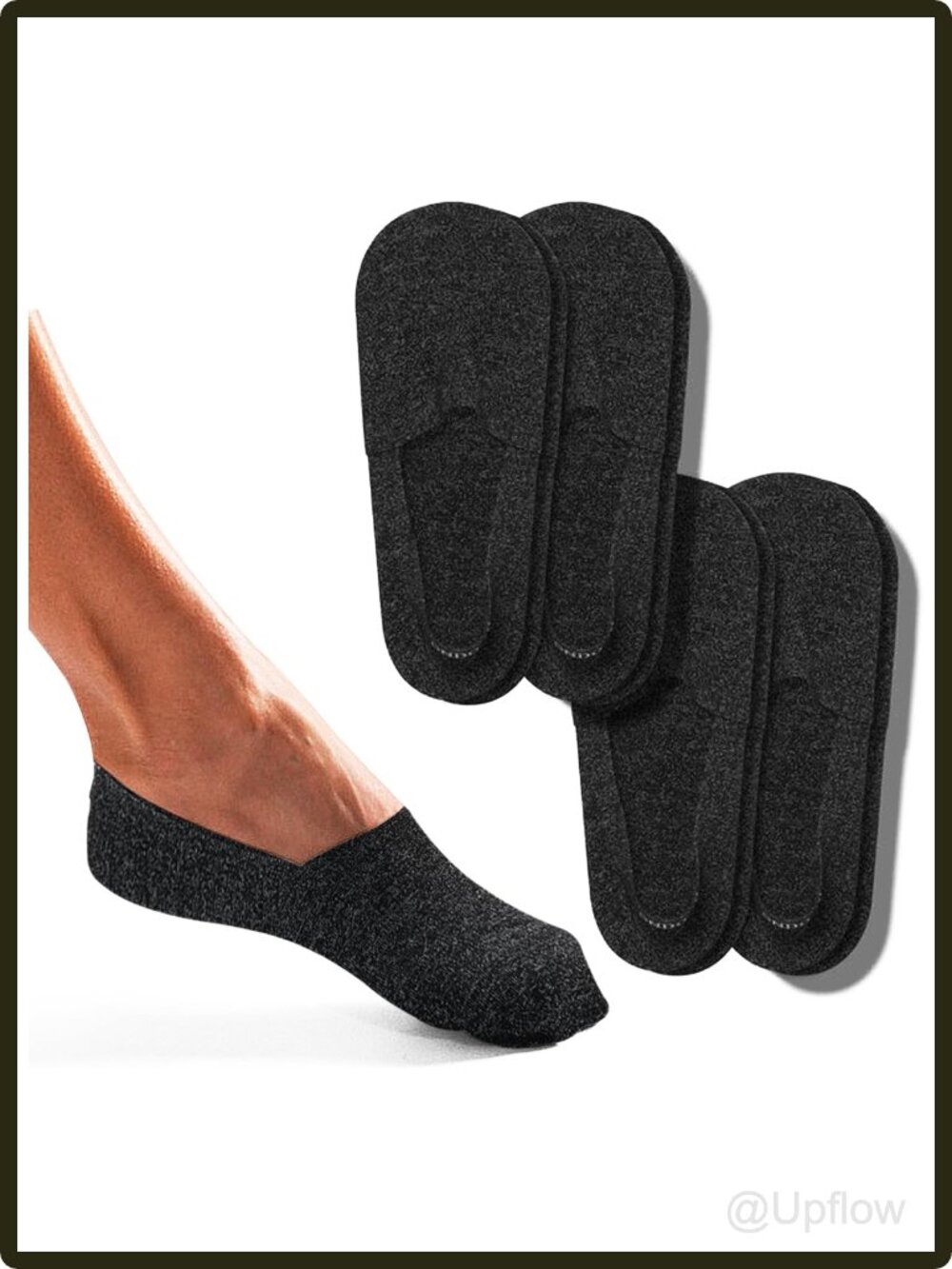 Women's Merino Wool No Show Socks 4 Pack Nonslip Low Cut Liner Lightweight